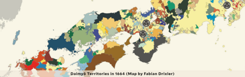 Daimyō Territories in 1664 (Map by Fabian Drixier)